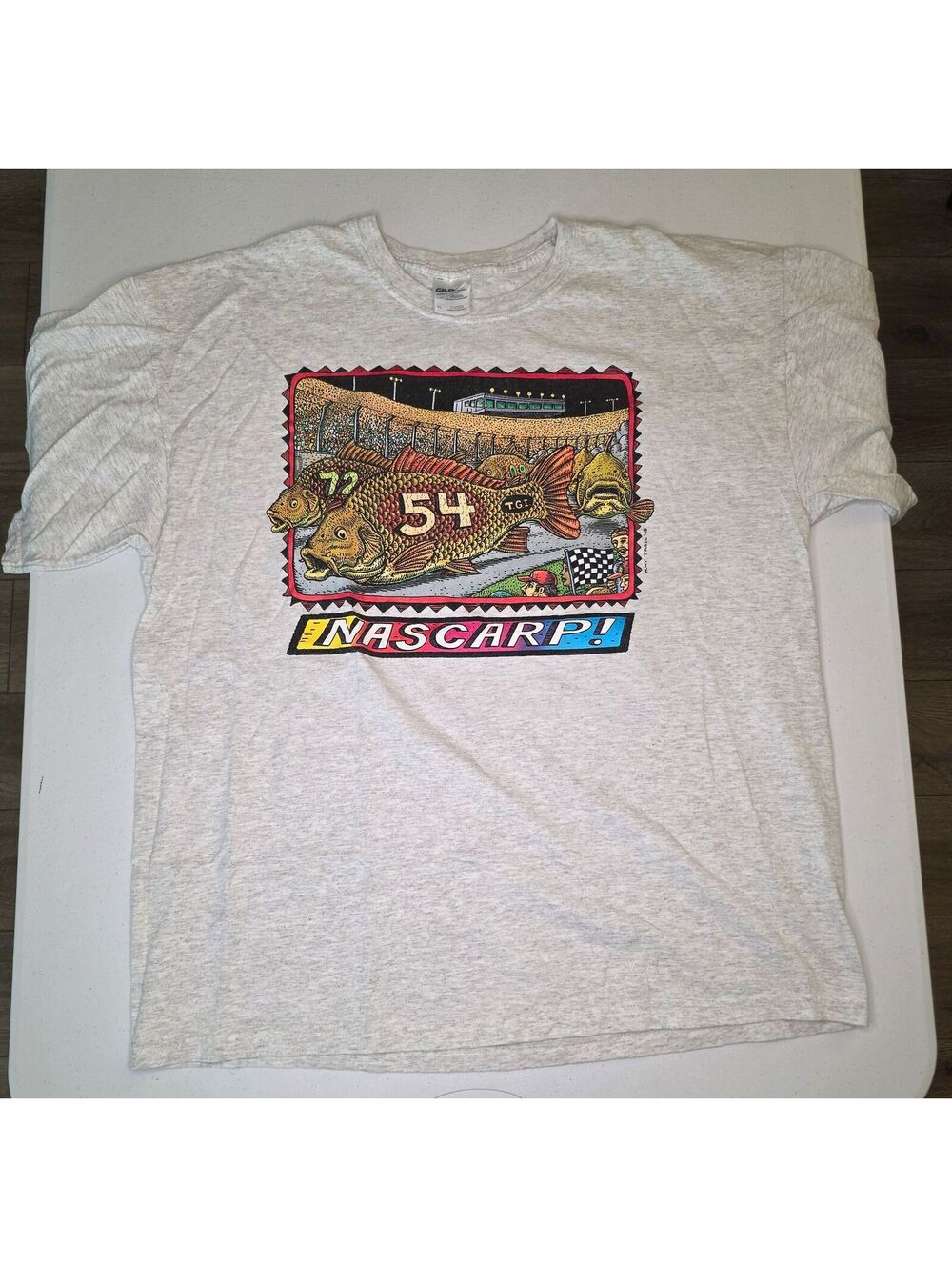 Vintage Nascar Parody Fishing Nascarp Tee